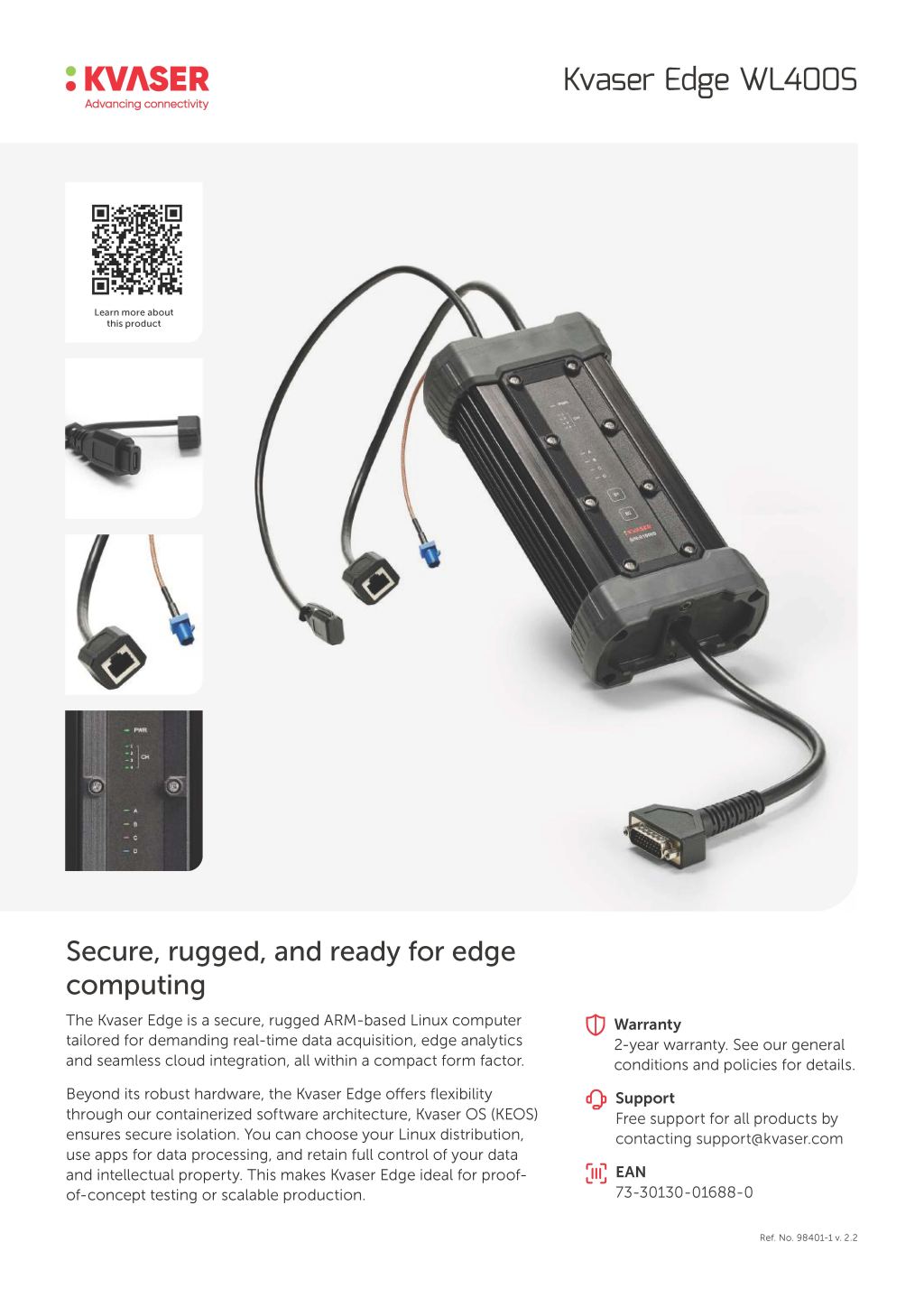 Kvaser Edge WL400S Catalog Cover