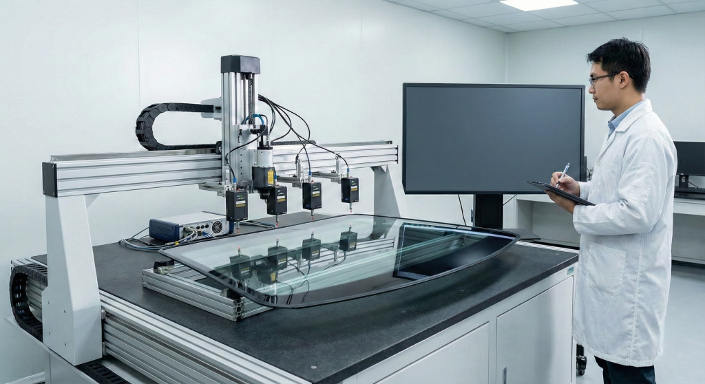 汽車玻璃平整度量測